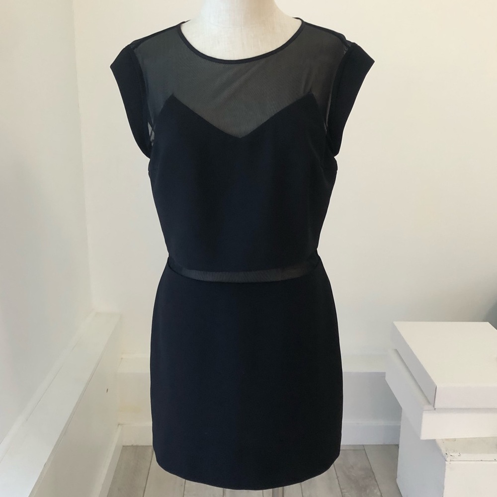 Black Mesh Cutout Dress